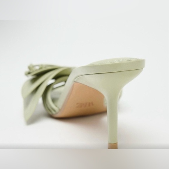 Zara Elegant Sage Green Women's Heels - Picture 4 of 7